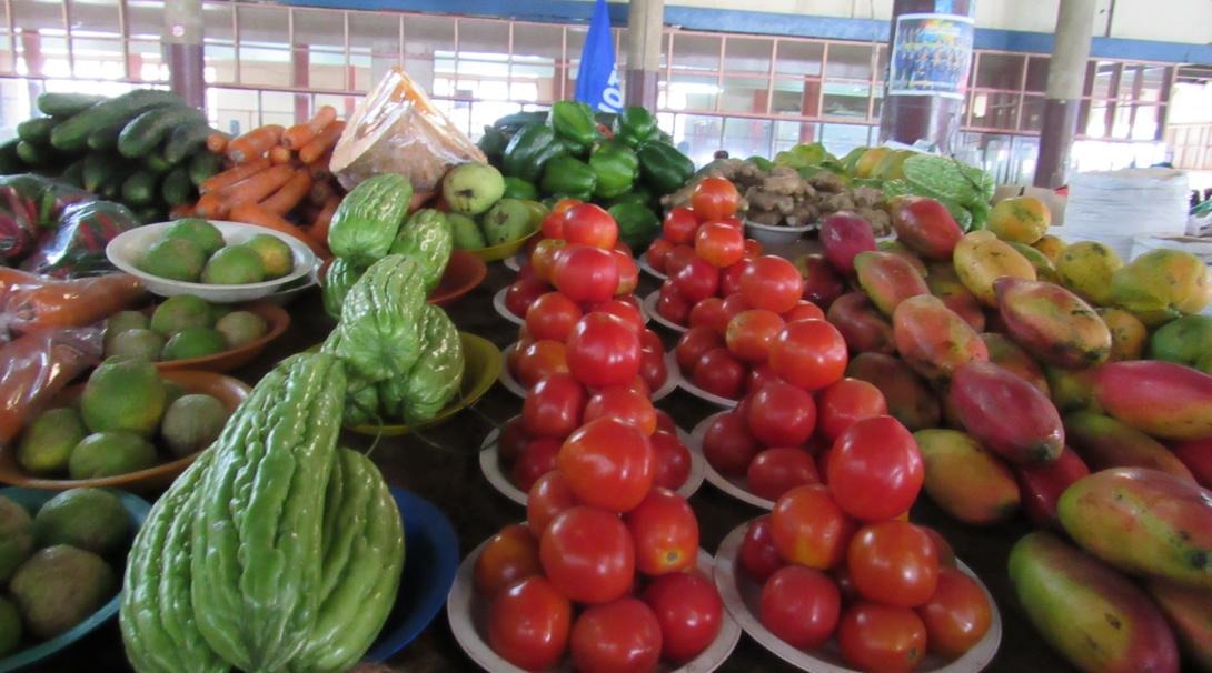 After doing some volunteer work in Fiji you can enjoy some fresh produce at a market in Lautoka 