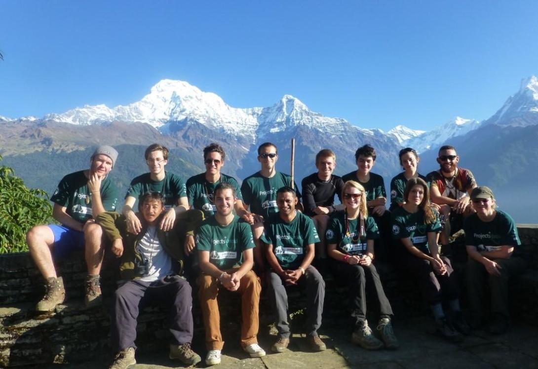Conservation volunteers in the Himalayas, Nepal