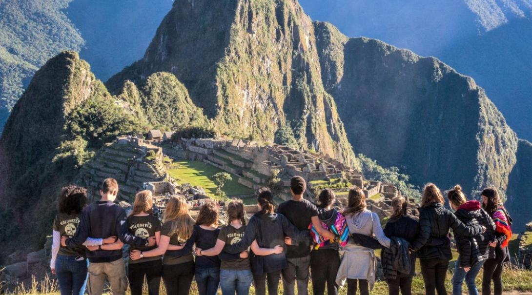 Volunteers visit Machu Picchu