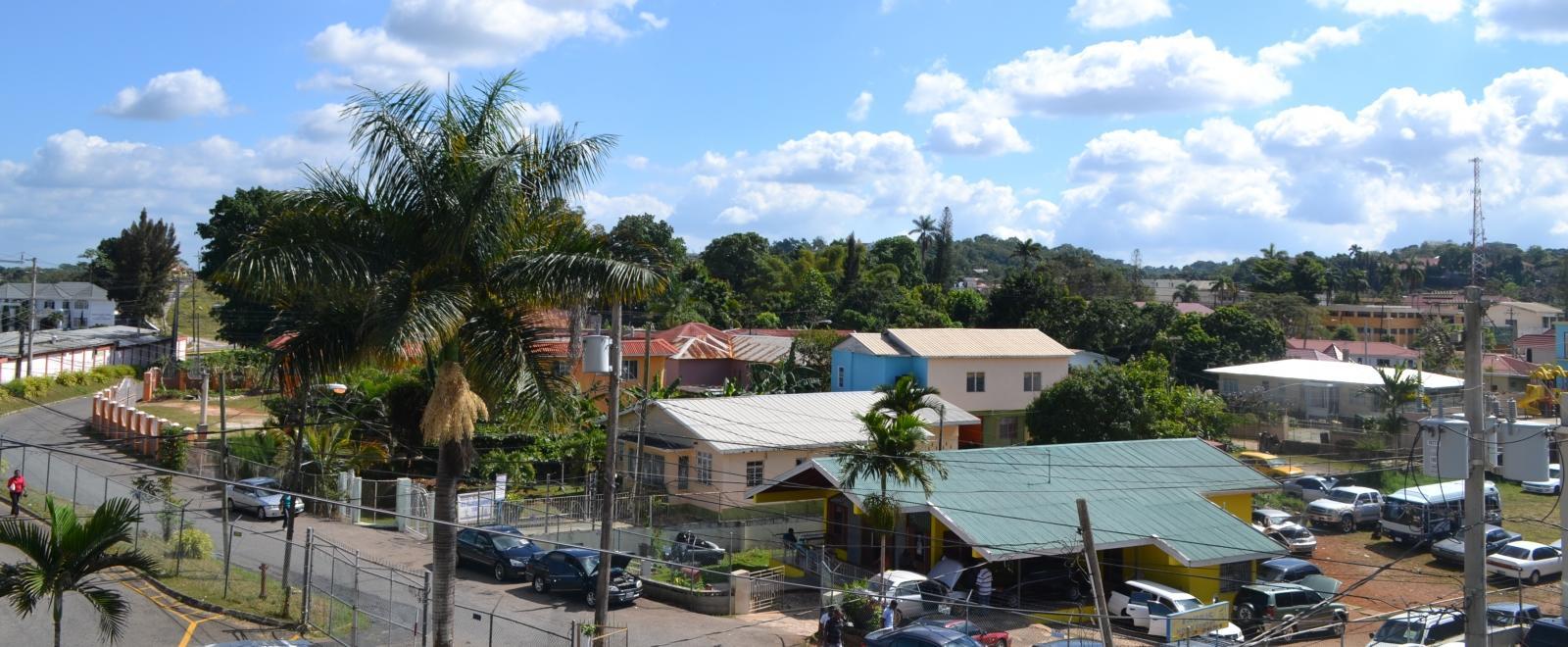 A colourful neighbourhood seen while volunteering in Jamaica with Projects Abroad.