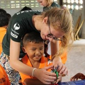 A Projects Abroad volunteer who works with children enjoys her volunteer placements abroad.
