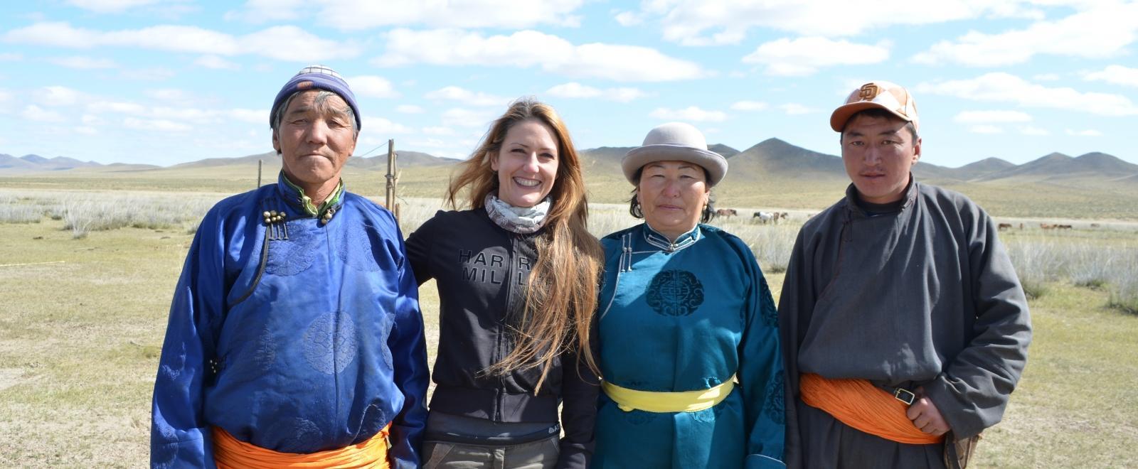 A Projects Abroad volunteer spends time at her host family accommodation while volunteering in Mongolia.
